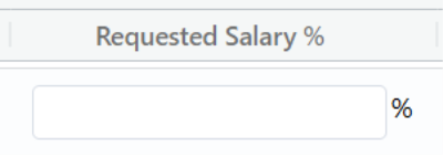 screenshot of requested salary box